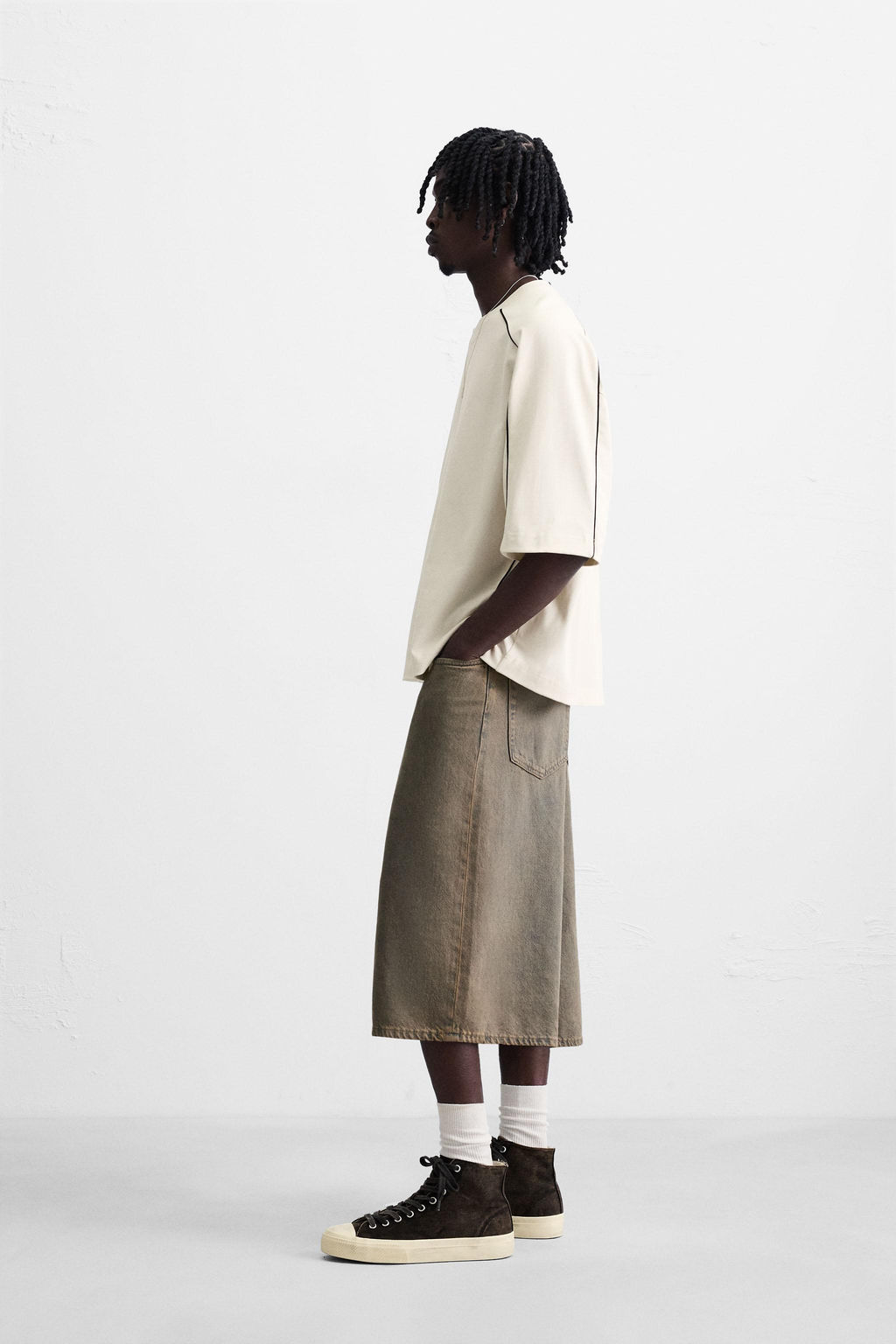 CONTRAST PIPED TRIM SWEATSHIRT - Zara фото 4