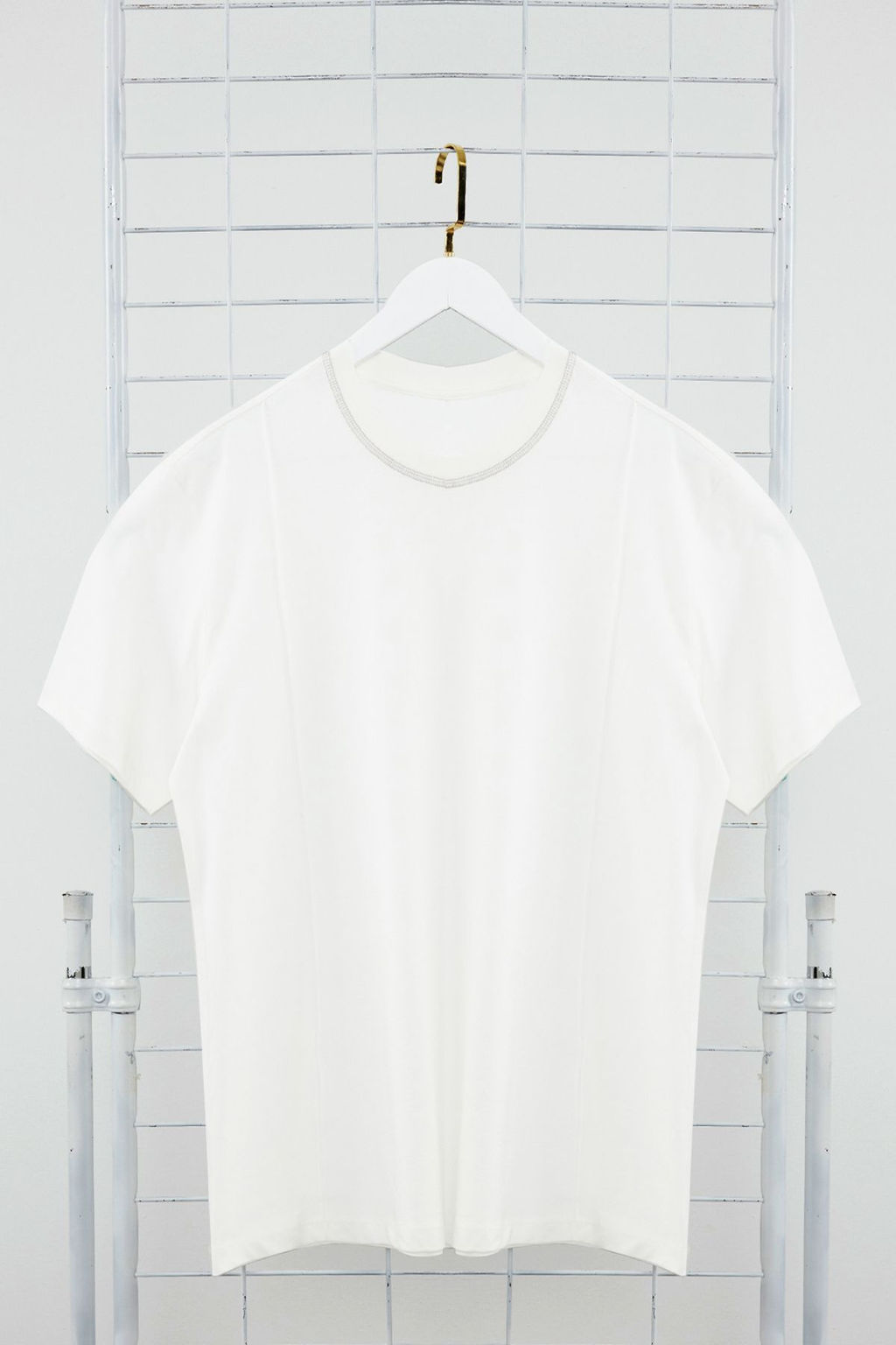 Ekru Oversize/Genis Kesim More Sustainable Kontrast Yakal? %100 Organik Pamuk T-shirt TMNSS24TS00175 - Trendyolmilla фото 2