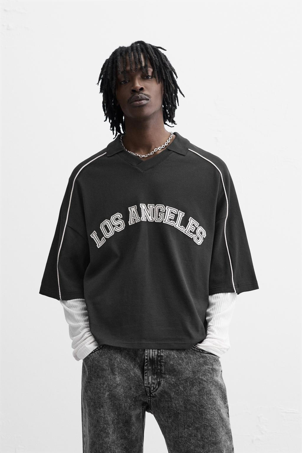 CONTRAST TEXT POLO SWEATSHIRT - Zara фото 2