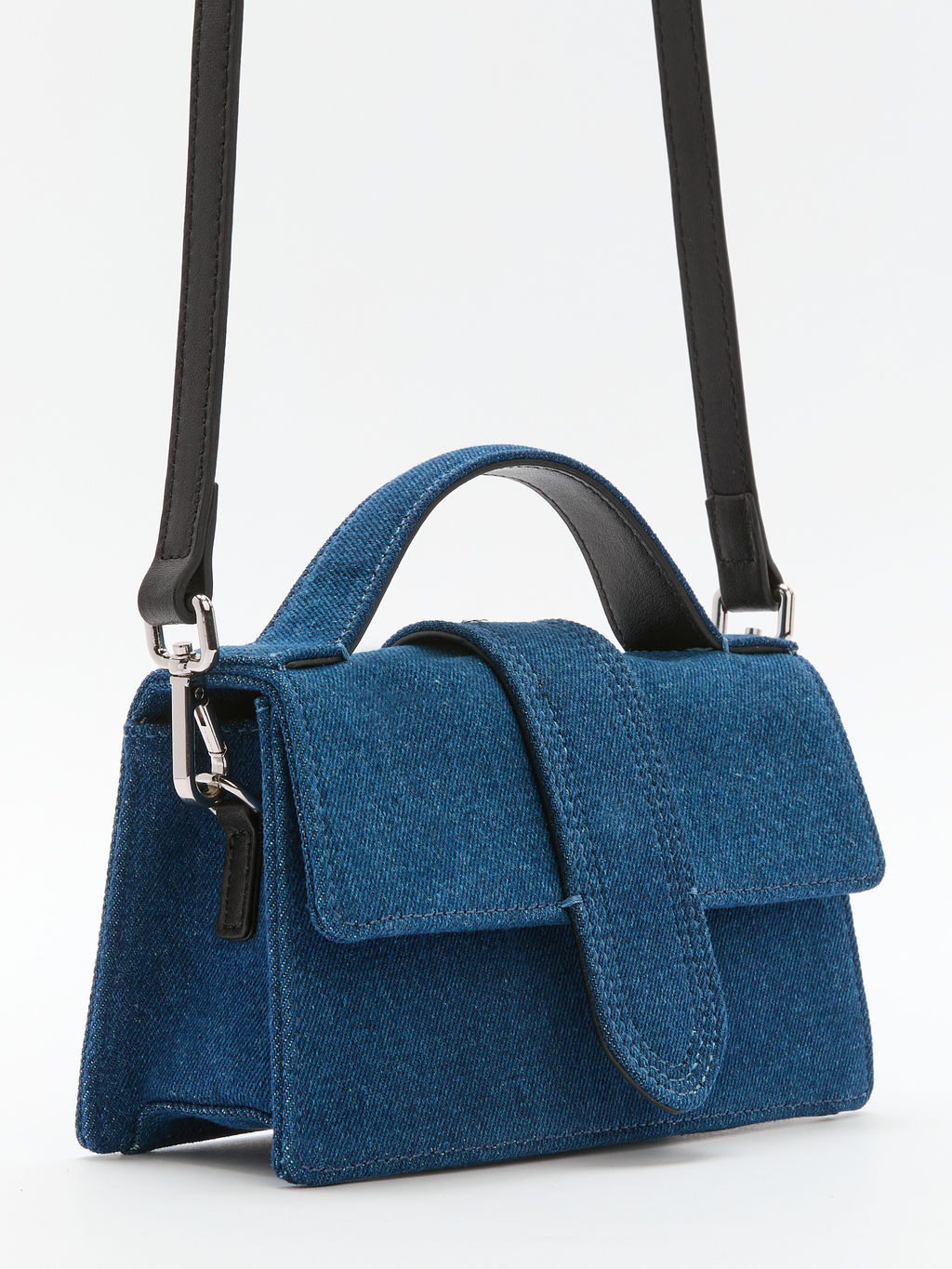 Женская сумка с ручками из денима TENDANCE Артикул 4248262, темно-синий  фото 2