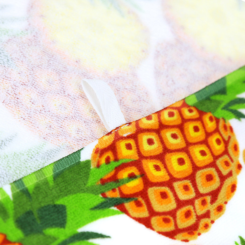 Полотенце кухонное махровое 40х60см Ананас, 290гр/м2, 100% хлопок, с петелькой, цвета микс, Bolangde (Китай) - Домашняя мода фото 3