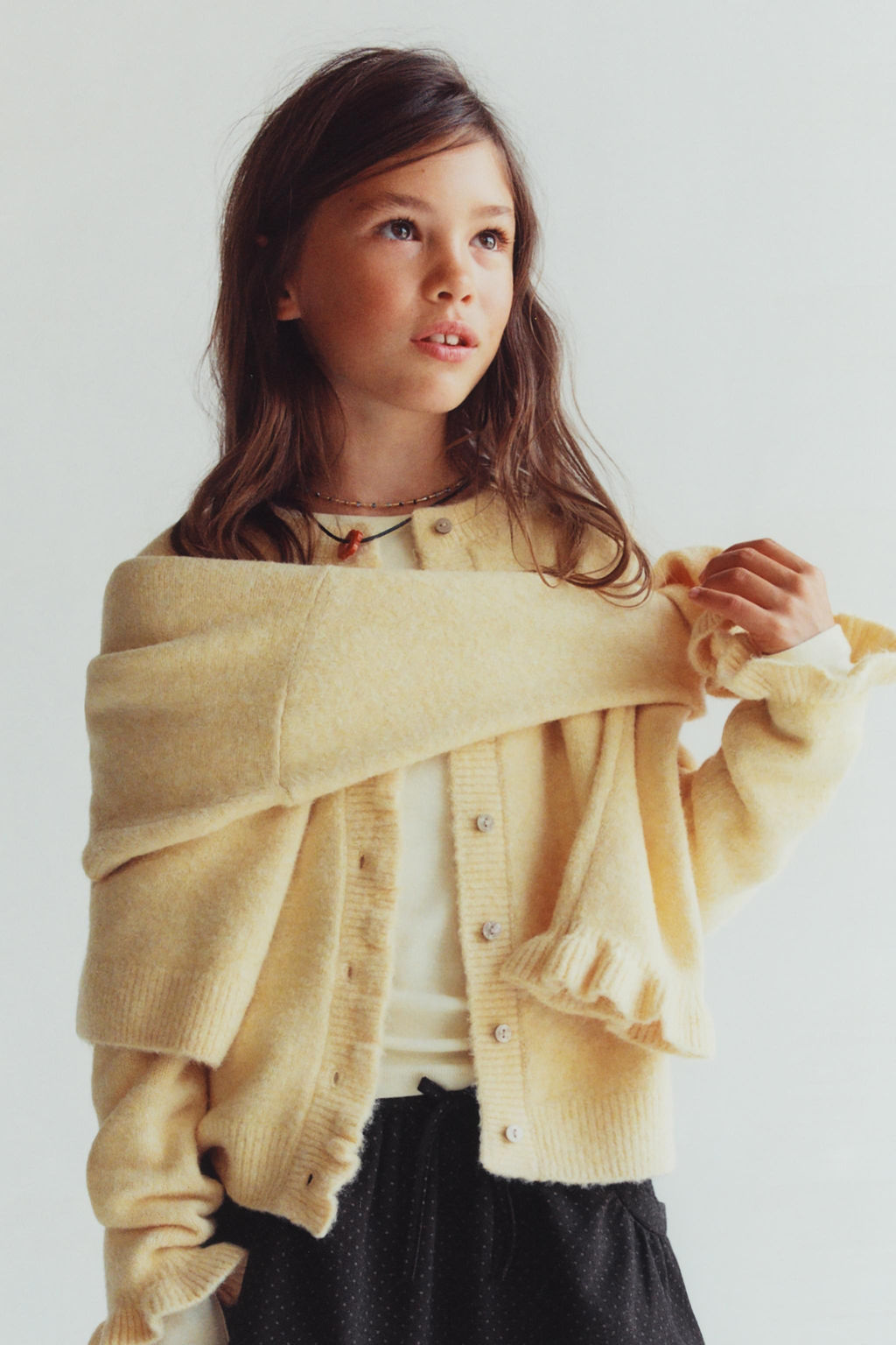 RUFFLE KNIT CARDIGAN WITH WOOL - Zara фото 5