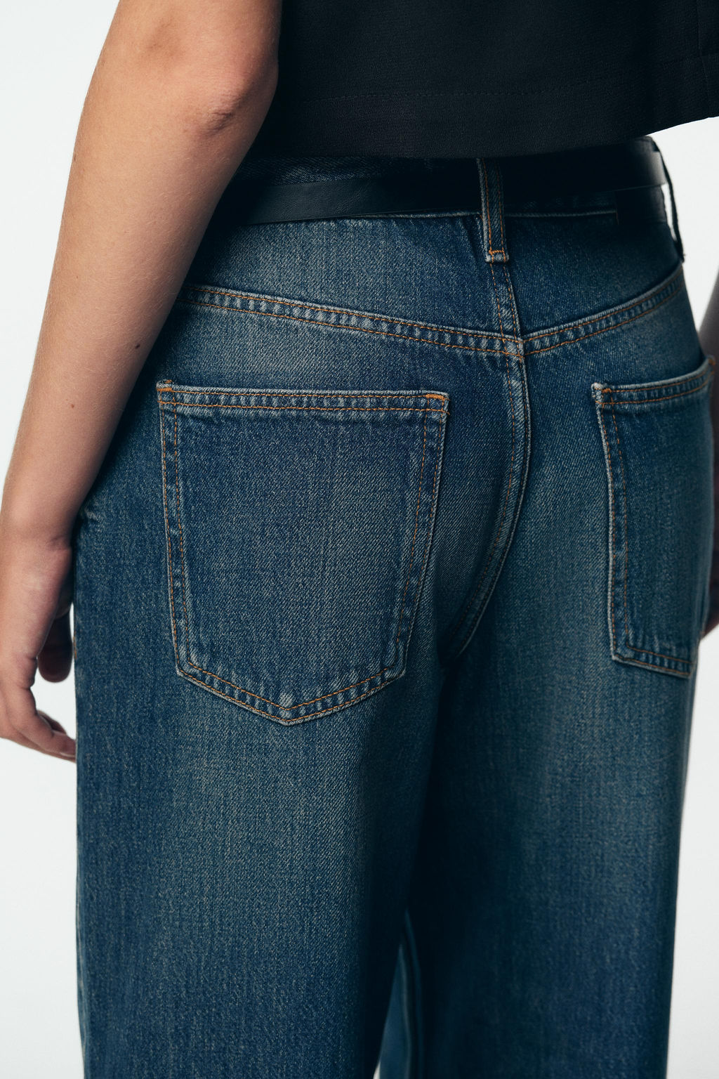 Z1975 HIGH-WAIST BELTED CULOTTES JEANS - Zara фото 15
