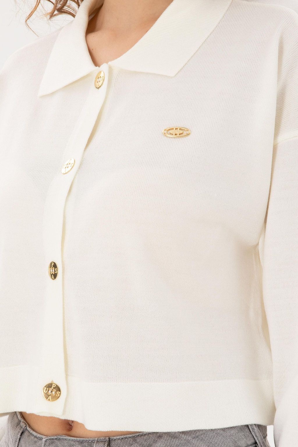 Женский трикотажный кардиган песочного цвета Неожиданная скидка в корзине - U.s. polo assn фото 7