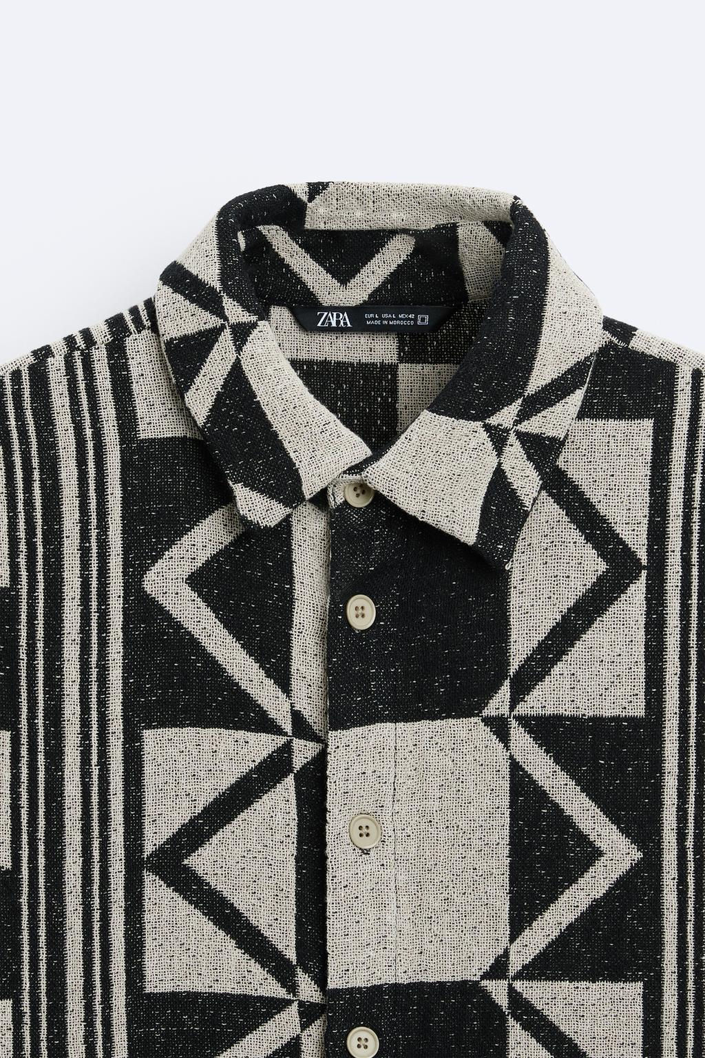 GEOMETRIK JACQUARD GOMLEK - Zara фото 9