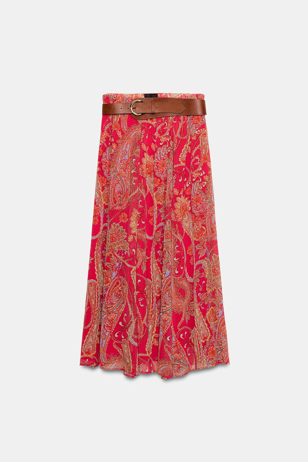 FALDA ESTAMPADA CINTUR?N / Multicolor - Zara фото 6