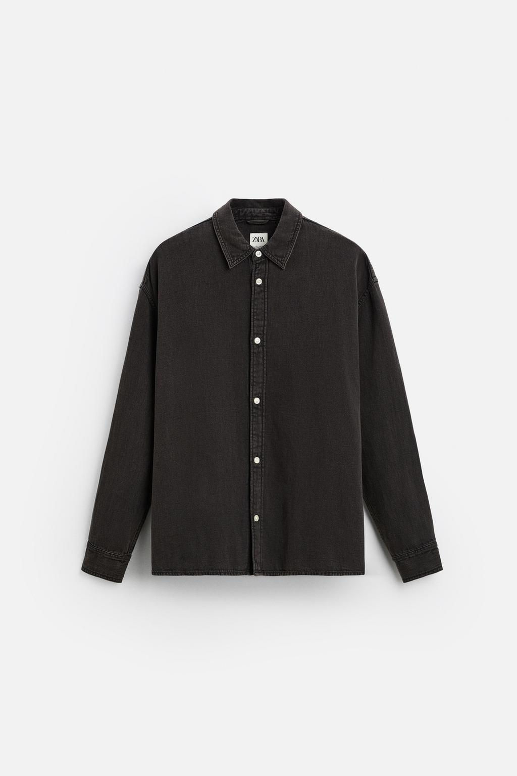 FADED DENIM SHIRT - Zara фото 6