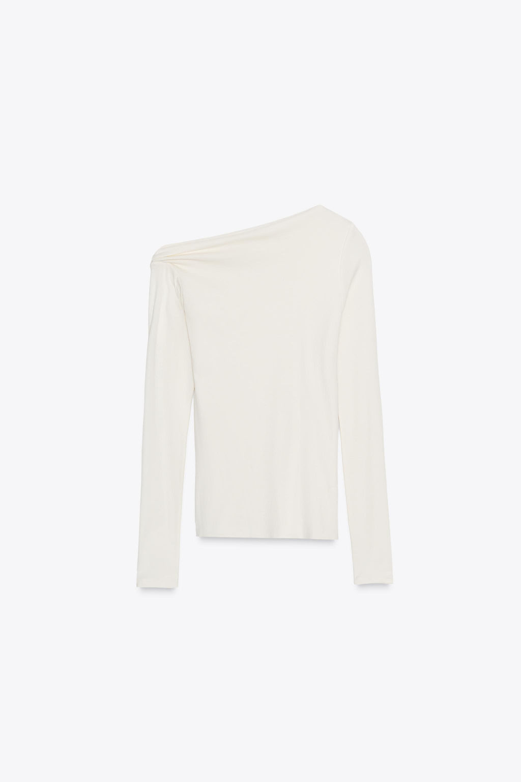 ASYMMETRIC LONG SLEEVE T-SHIRT - Zara фото 4