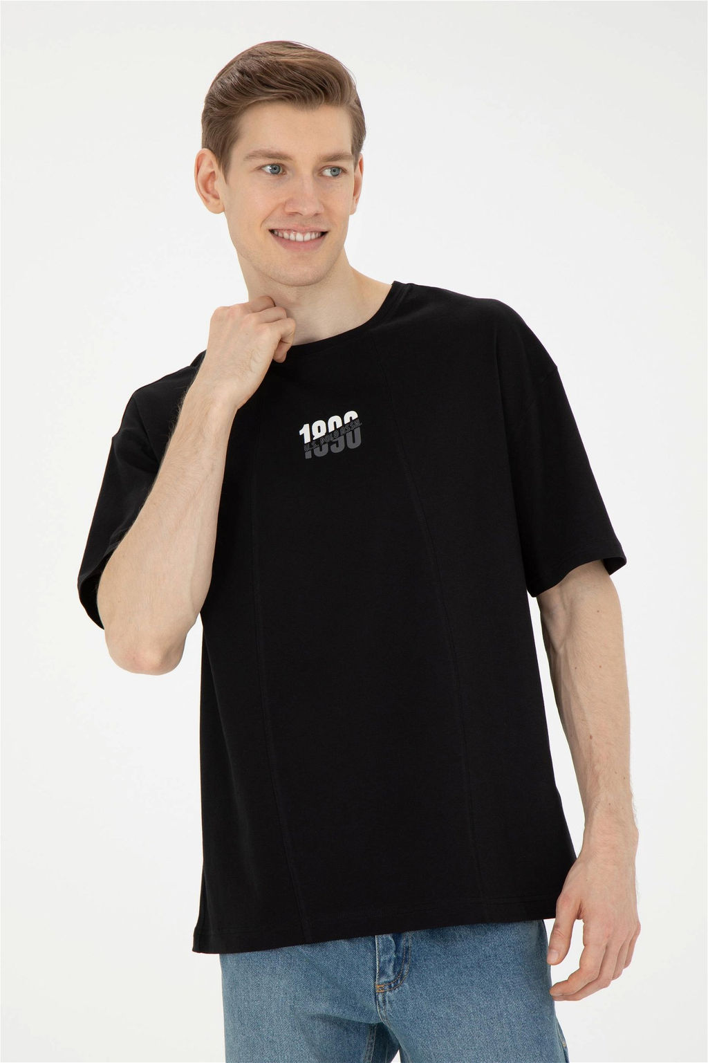 Мужская черная футболка - U.s. polo assn фото 3