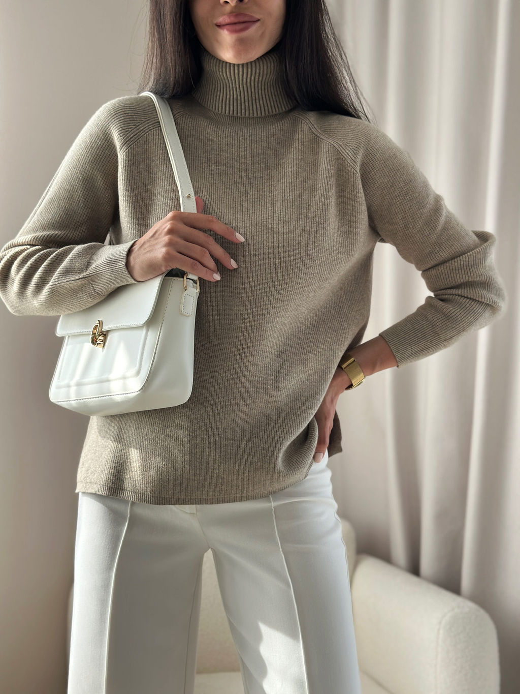 Свитер Чао (песочный) One Size - Nadi bordo фото 4