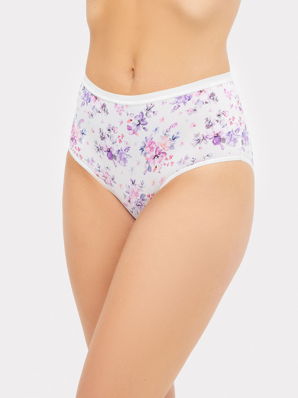 Трусы женские Mark Formelle макси цветы на молочном из полиамида набор 2 пары фото 2