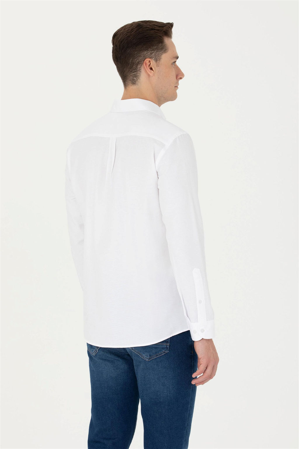 U. S. Polo Assn Мужская белая базовая рубашка с длинным рукавом - U.s. polo assn фото 5