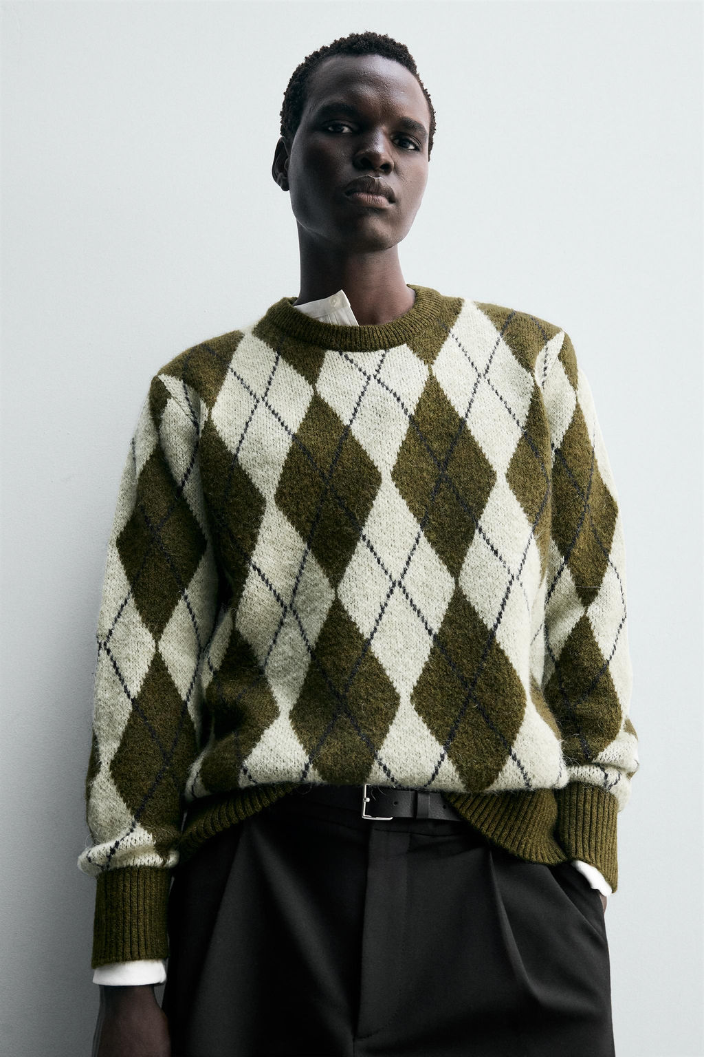 DIAMOND JACQUARD SWEATER - Zara фото 6