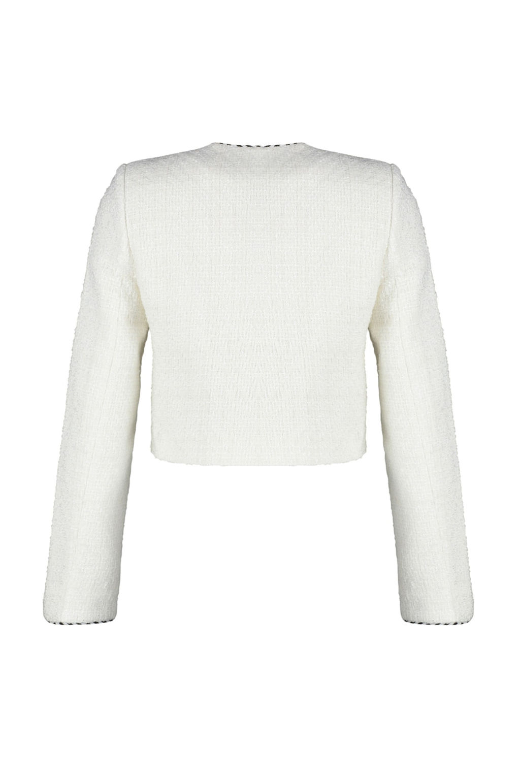 Limited Edition Ekru Crop Dokuma Ceket TWOAW24CE00122 - Trendyolmilla фото 9