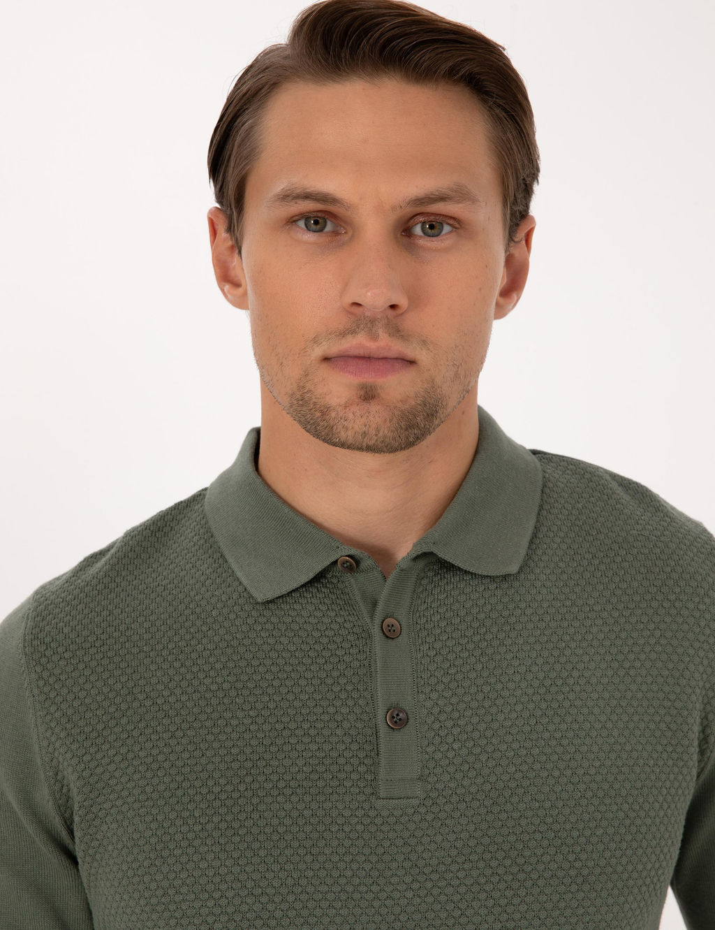 Duman Slim Fit Polo Yaka D__meli Triko Kazak - Pierre cardin фото 2