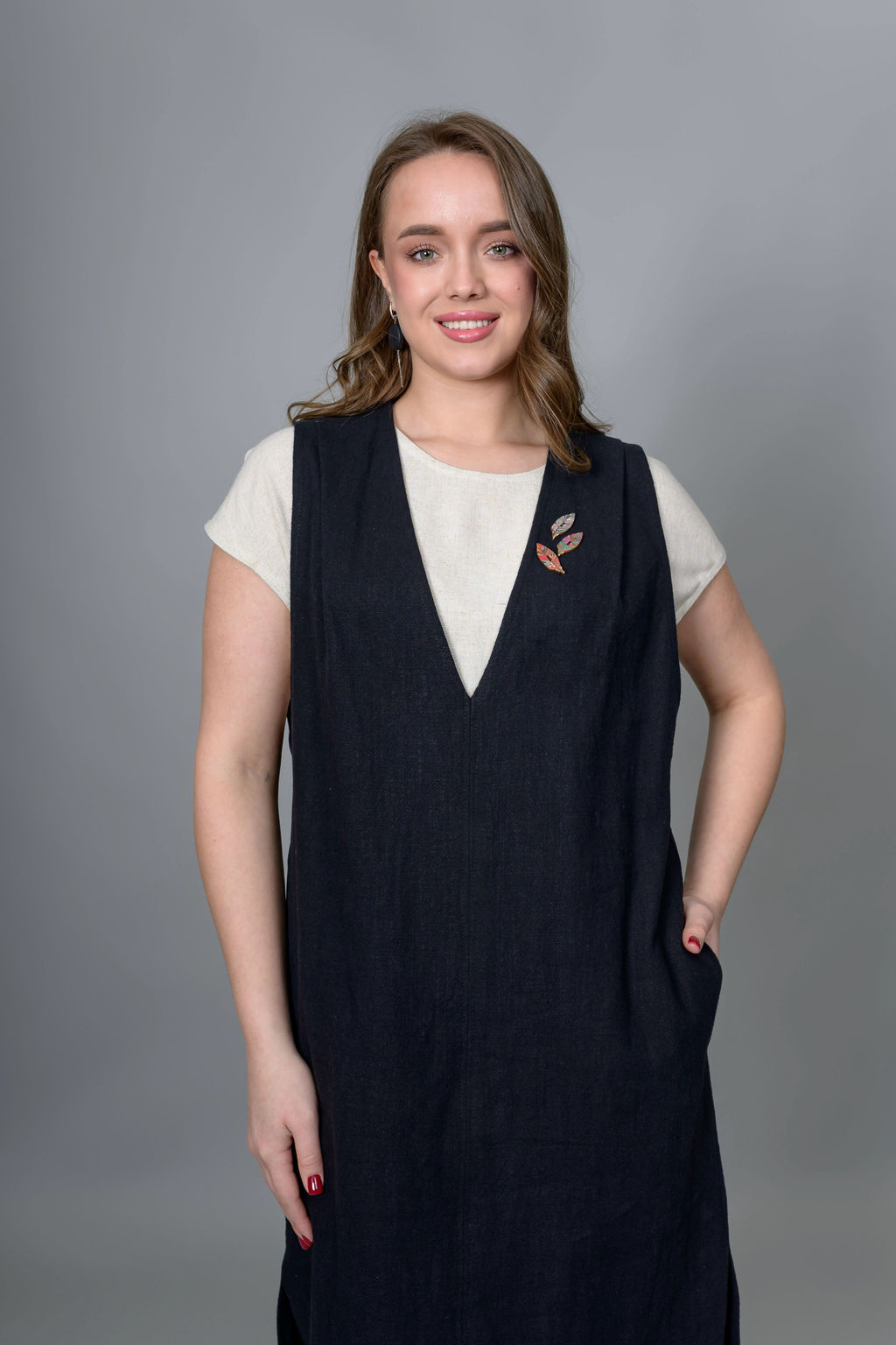 Платье- сарафан 100% крапива