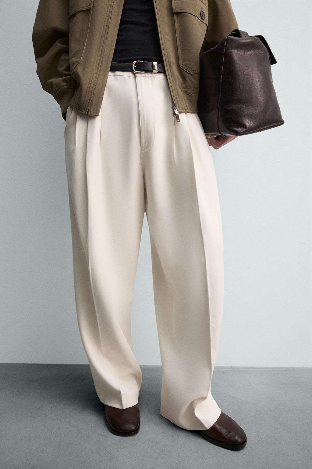 LIMITED EDITION VISCOSE PLEATED TROUSERS - Zara фото 5