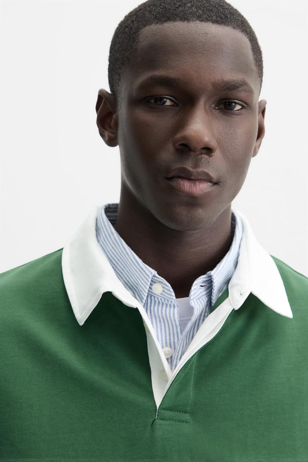 STRIPED JACQUARD POLO SHIRT - Zara фото 6