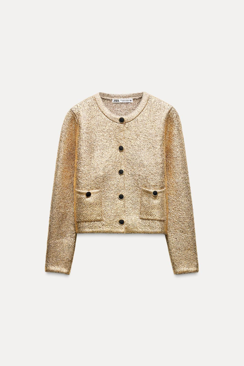 FOIL KNIT CARDIGAN - Zara фото 3