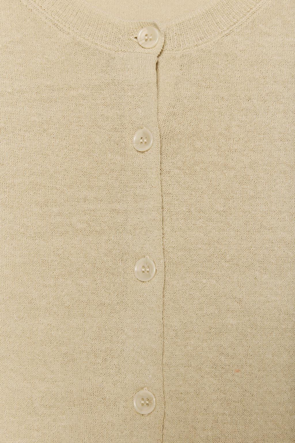 LINEN BLEND CARDIGAN - Zara фото 6