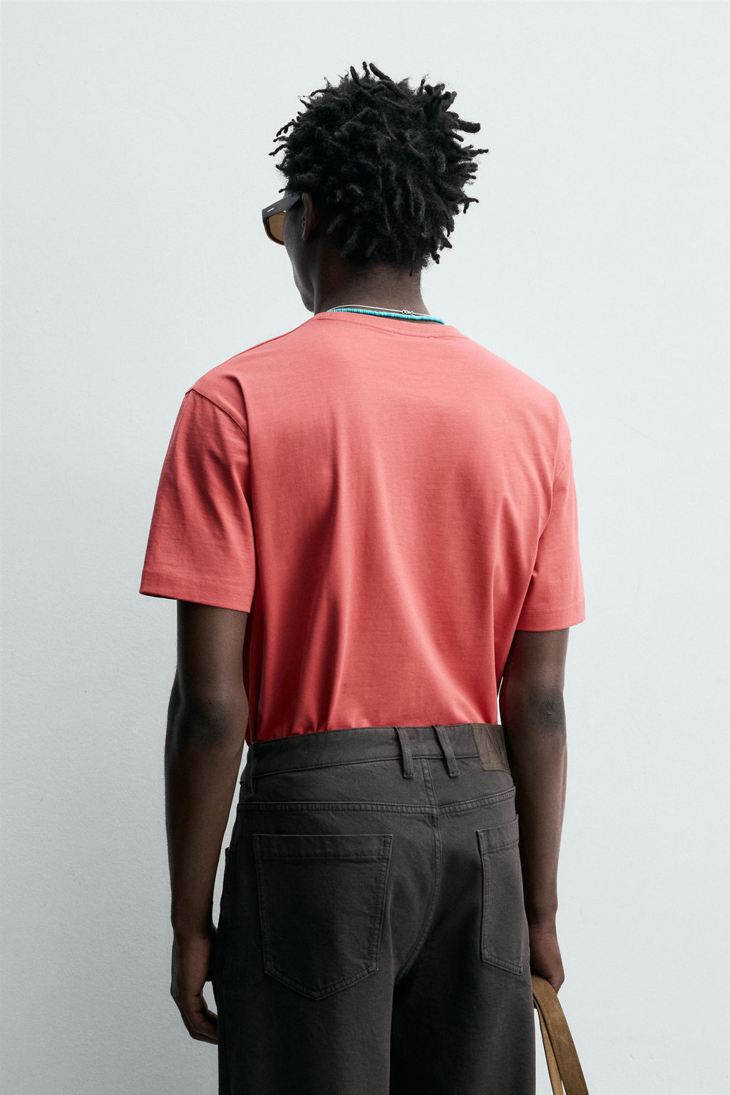 CAMISETA MEDIUM WEIGHT B?SICA /02 / Coral rojo - Zara фото 3