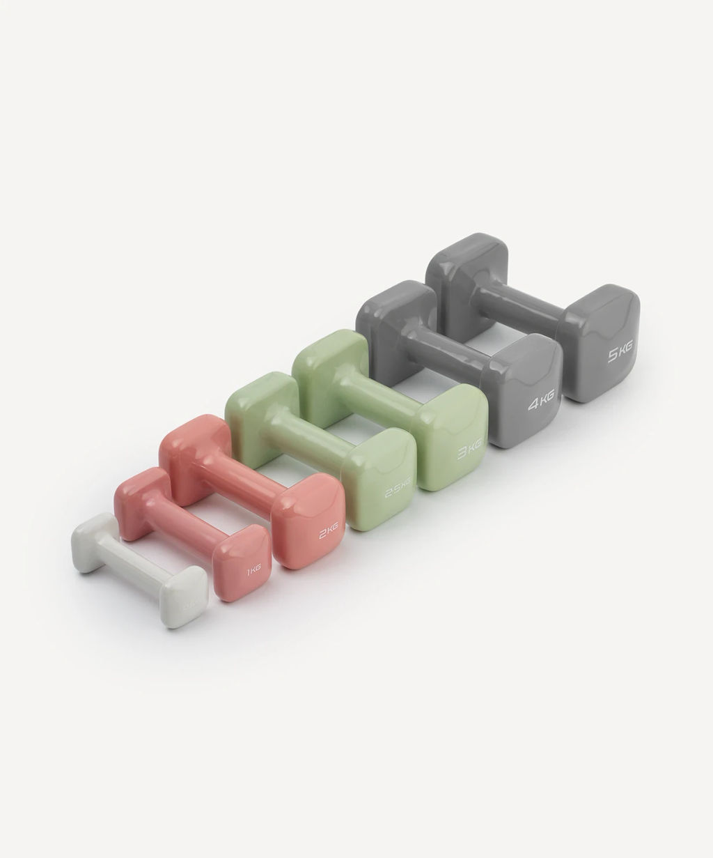 УЦЕНКА Гантель виниловая STARFIT DB-106 5 кг, квадратный, темно-серый  фото 4