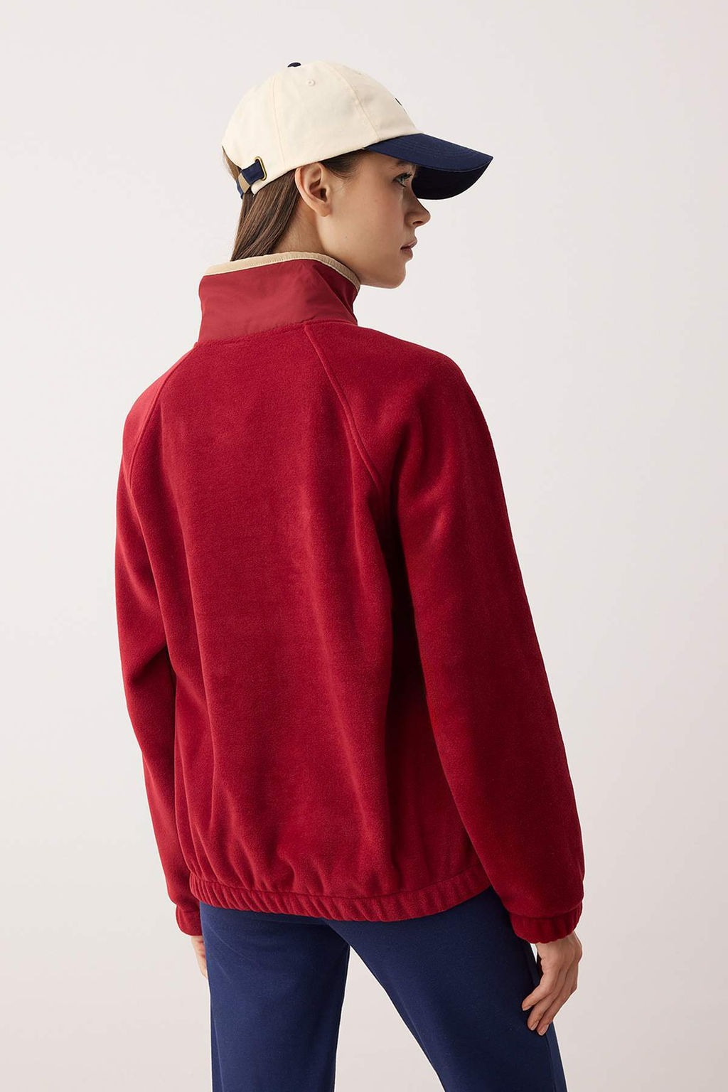 Bordo Polar Oversize Sweatshirt THMAW26SW00002 - Trendyolmilla фото 4