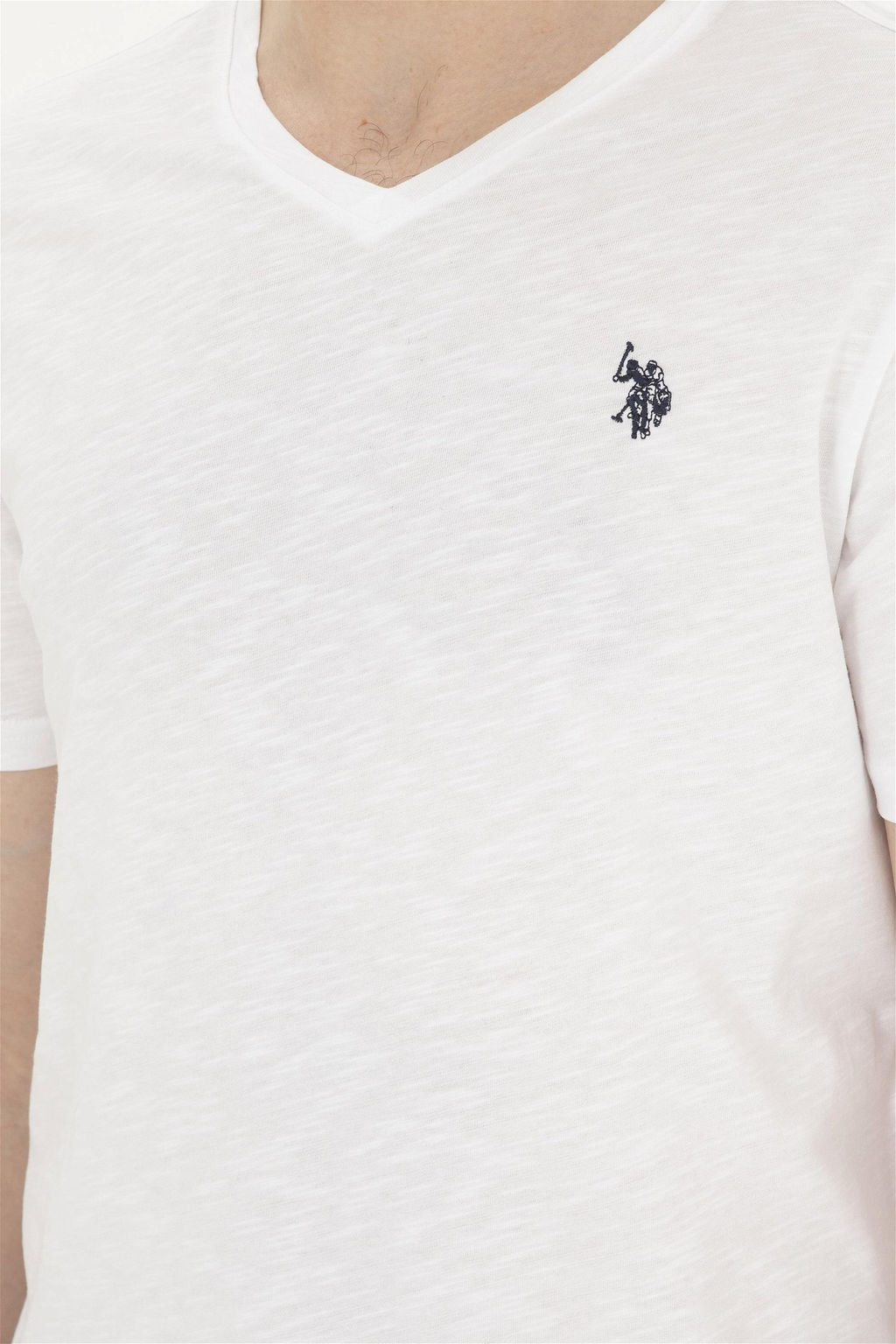 Мужская белая базовая футболка Неожиданная скидка в корзине - U.s. polo assn фото 7