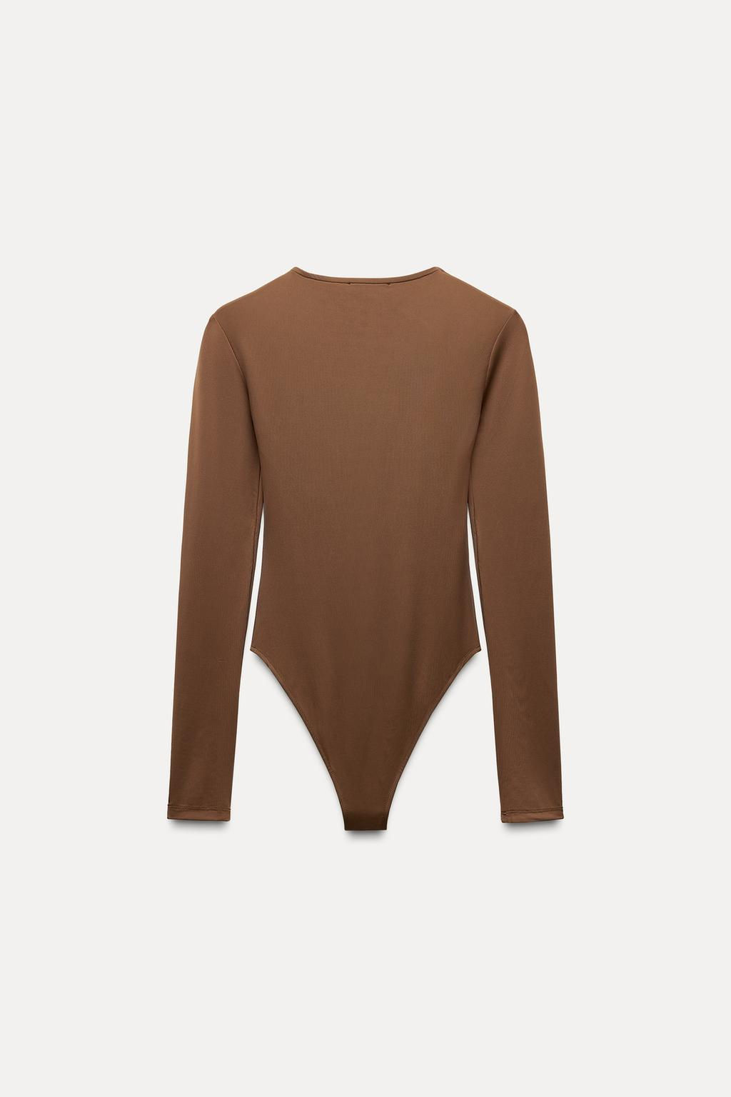 LONG SLEEVE POLYAMIDE BODYSUIT - Zara фото 9