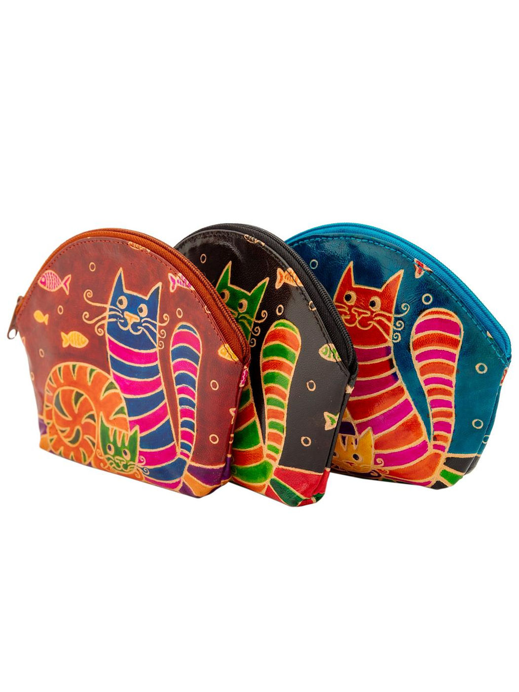 Косметичка Кошки (кожа) набор из 3-х № 0587/12 - Ганг фото 2