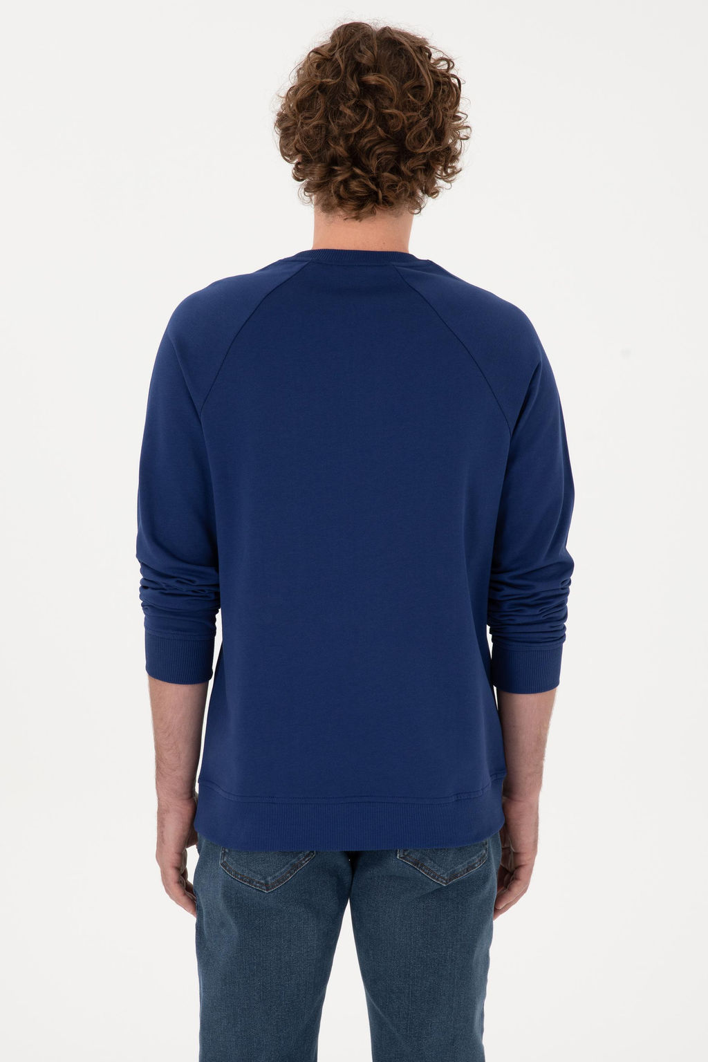 Erkek _ndigo Basic Sweatshirt Sepette S_rpriz _ndirim - U.s. polo assn фото 5