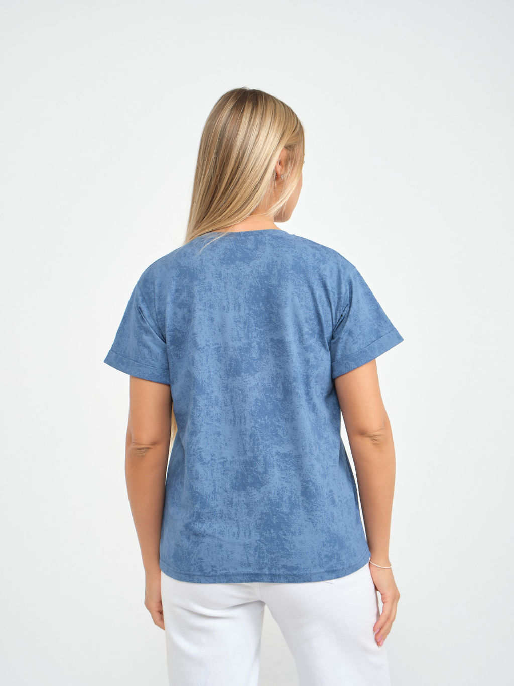 Футболка варенка Хлопок 100% Лиона индиго - Ивассорти фото 11