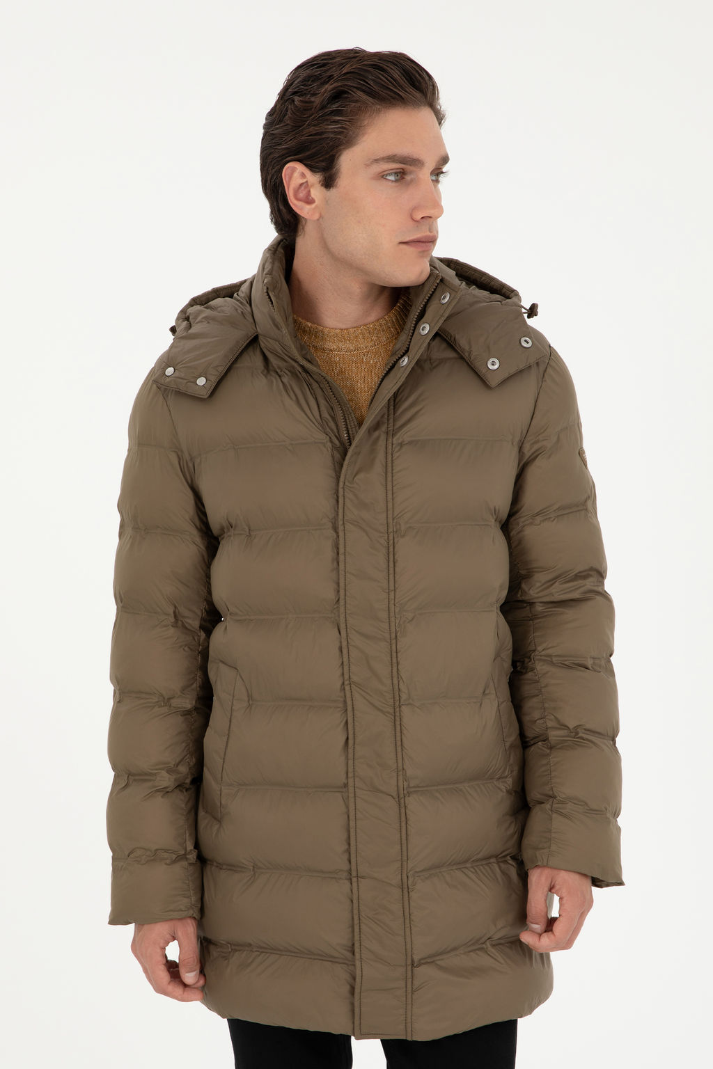 Мужское пальто цвета хаки Неожиданная скидка в корзине - U.s. polo assn фото 10