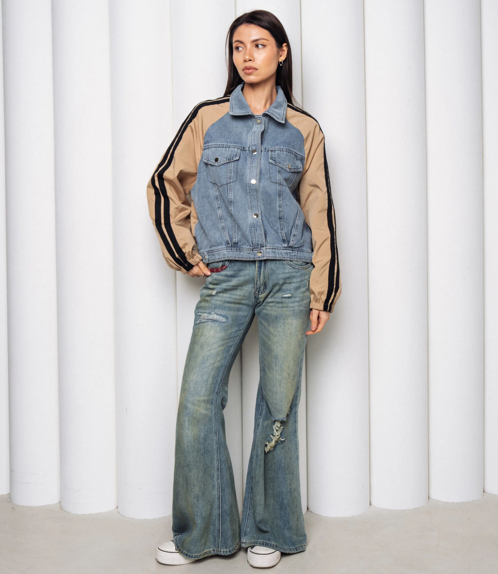 Куртка #КТ612 (5), бежевый голубой - Dommod фото 4