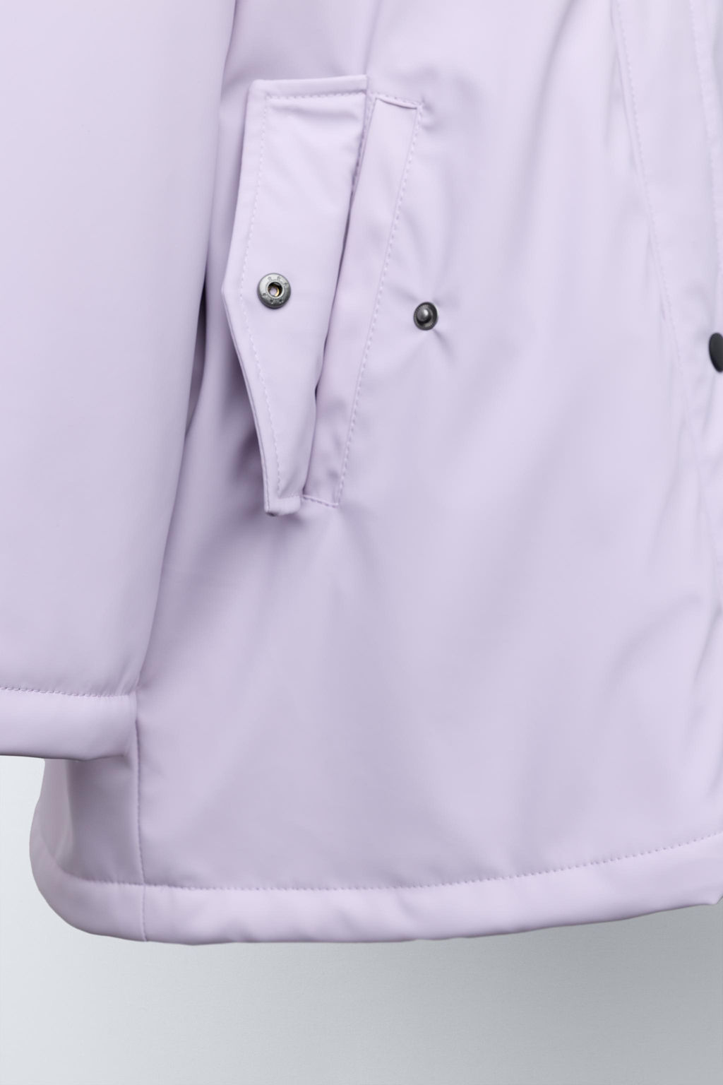 RUBBERISED WATER-RESISTANT JACKET WITH FAUX FUR - Zara фото 7