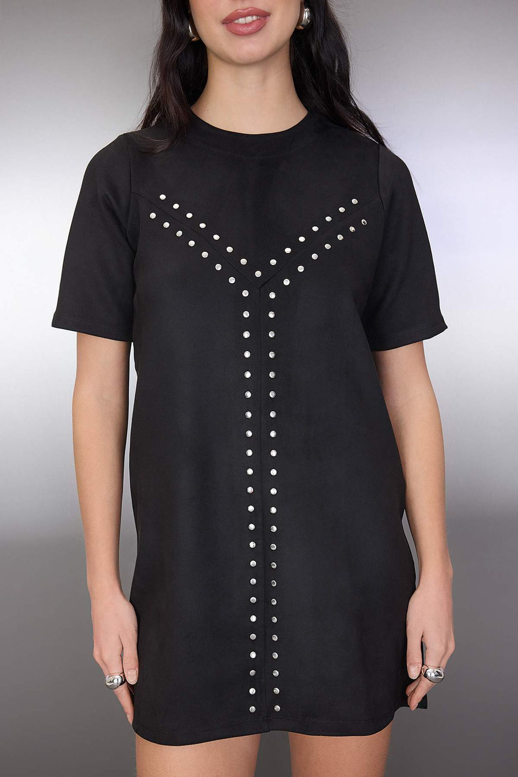 Siyah Duz Buzgu / Drape Maxi Orme Elbise TWOAW26EL00346 - Trendyolmilla фото 3