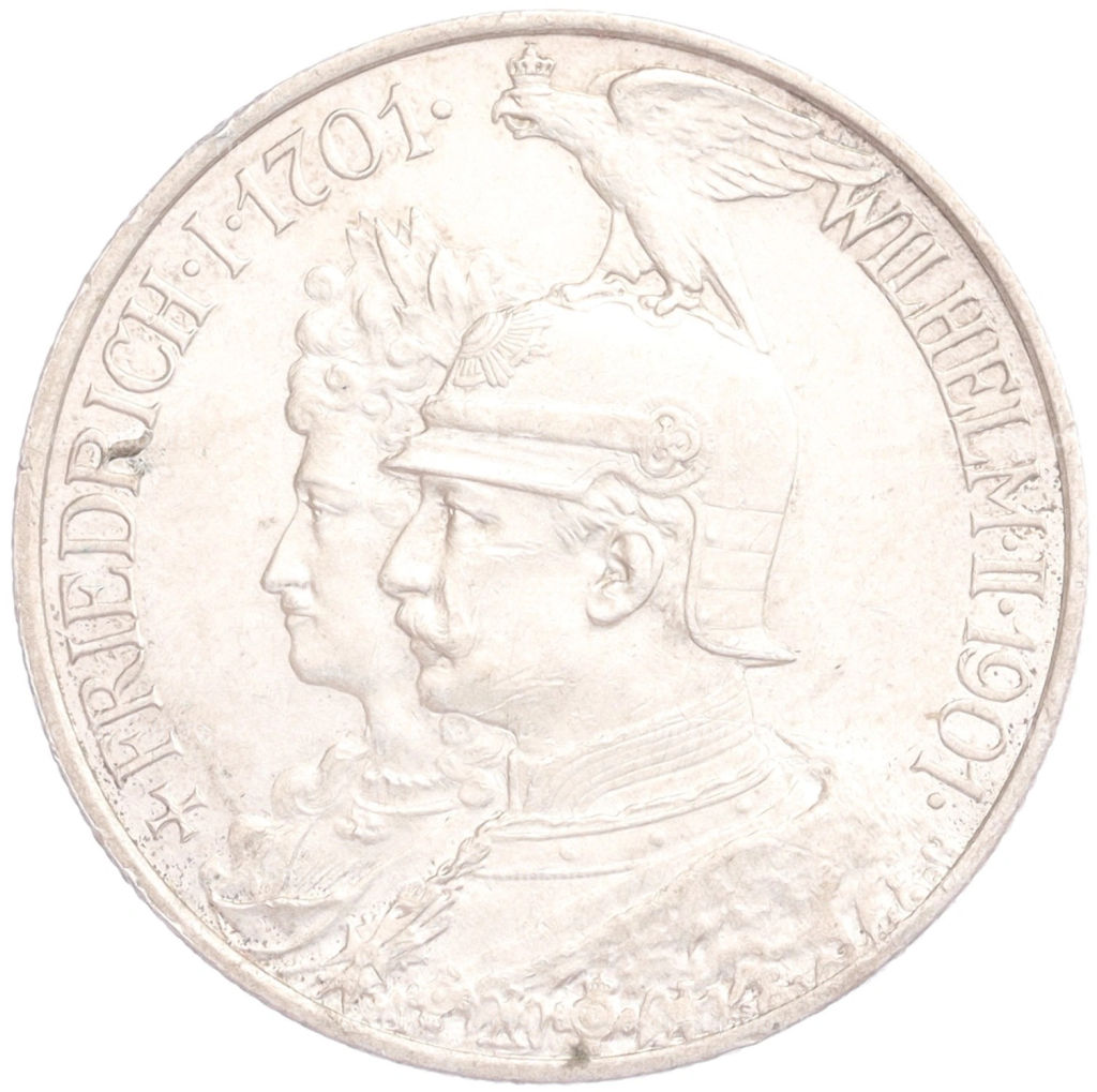 2 марки 1901 года Германия (Пруссия) 200 лет Пруссии