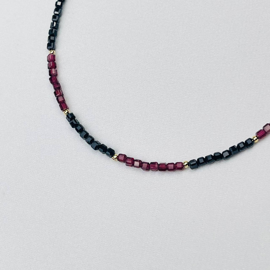 Чокер из Шпинели и Граната - Радуга самоцветов фото 2