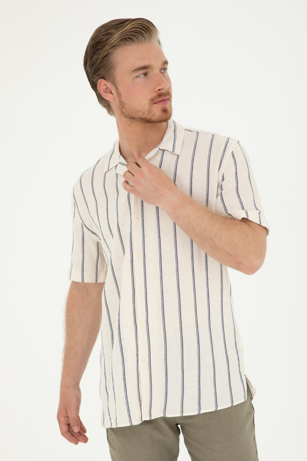 Мужская темно-синяя рубашка с коротким рукавом Неожиданная скидка в корзине - U.s. polo assn фото 2