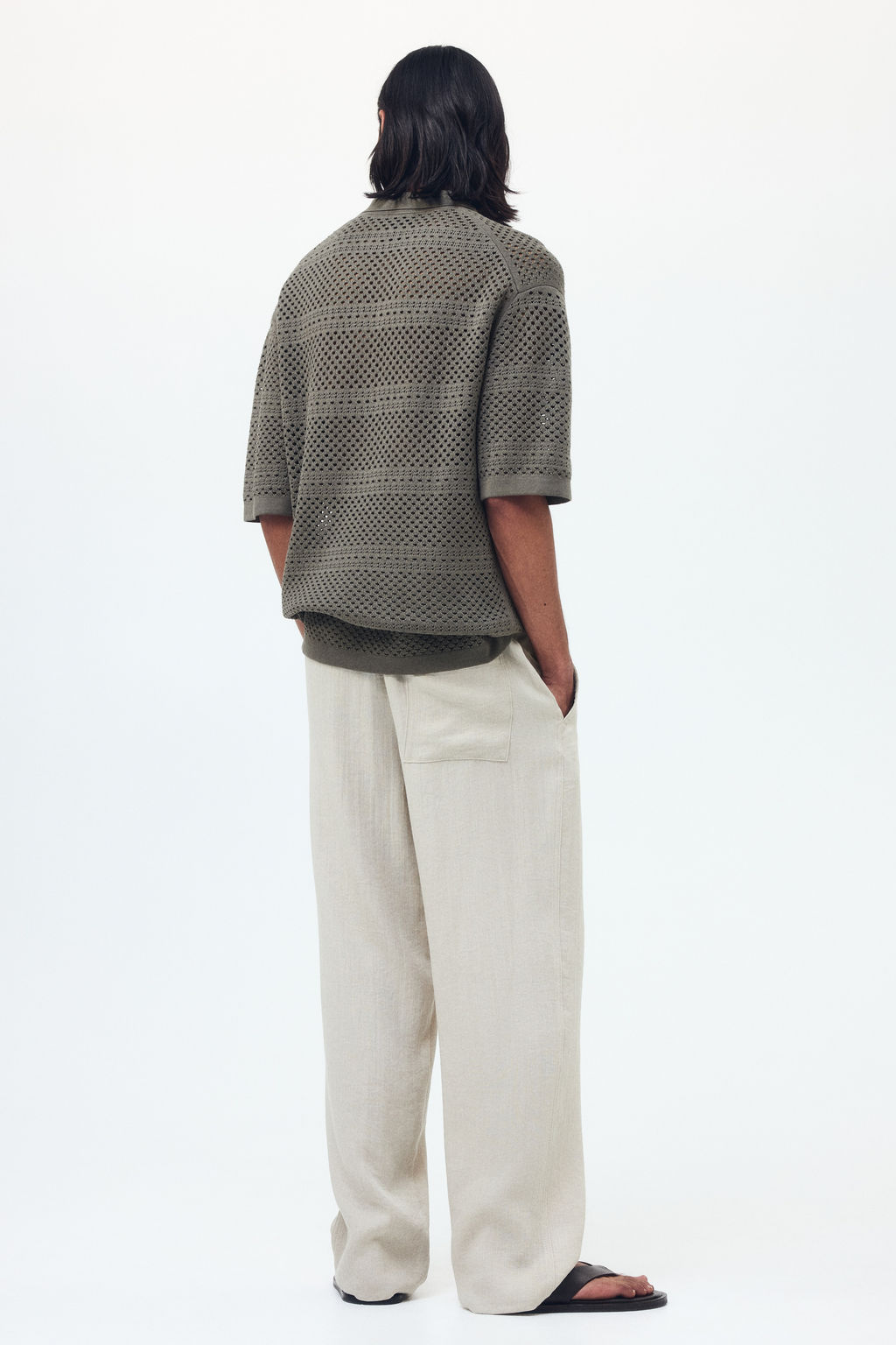 Polo en punto calado Relaxed Fit - H&m фото 7