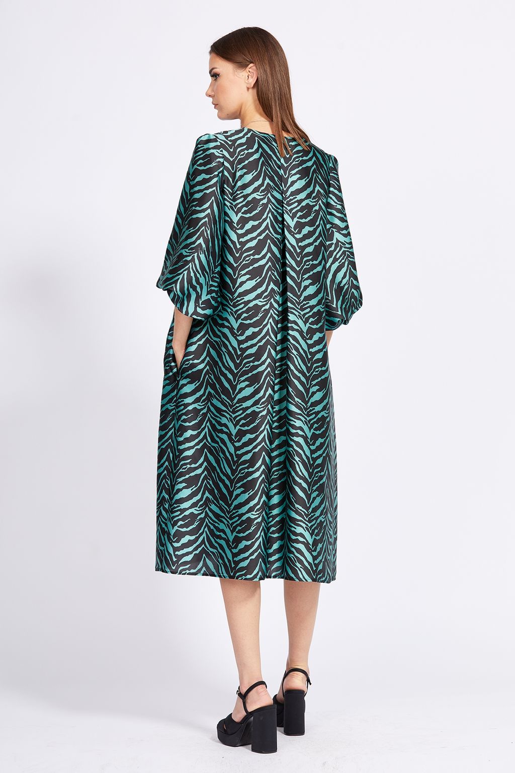 Платье 2286 изумруд с рисунком - Eola фото 4