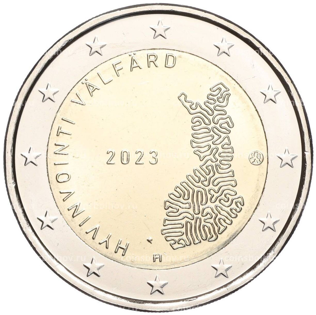Монета 2 евро 2023 года Финляндия Социальные и медицинские службы в Финляндии