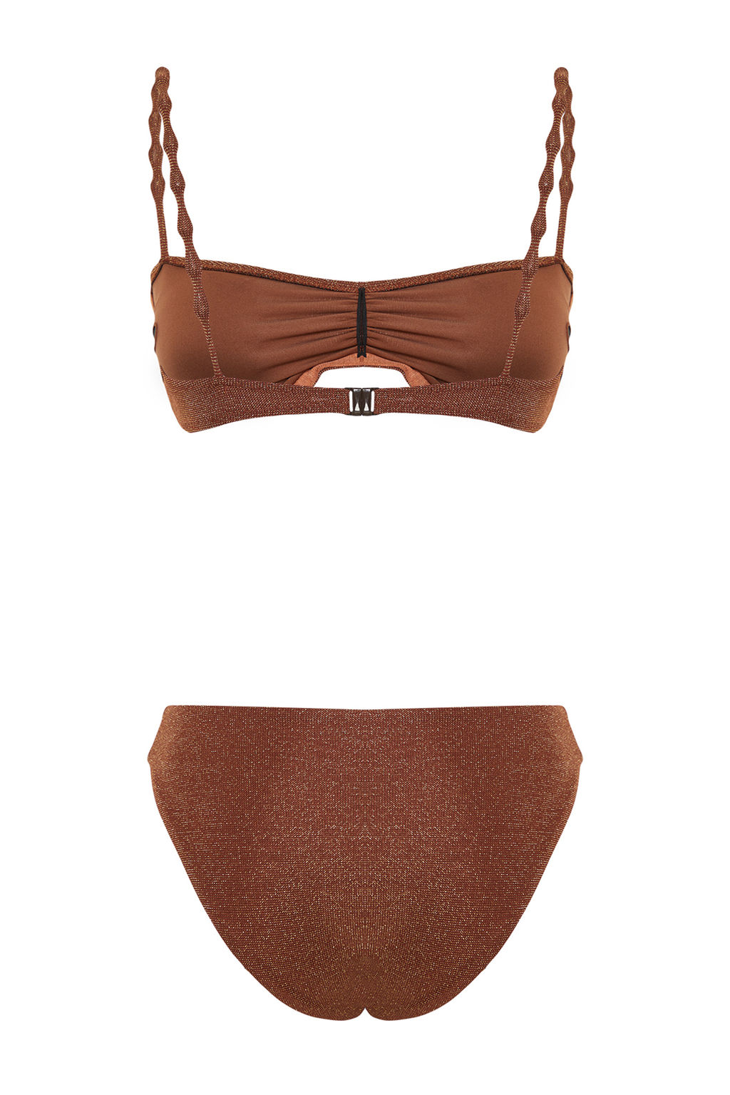 Kahverengi Balkonet Aksesuarl? Simli Regular Bikini Tak?m? TBESS24BT00091 - Trendyolmilla фото 8