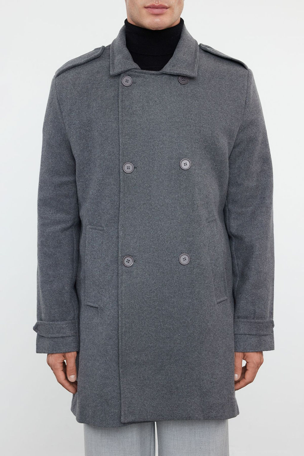 TRENDYOL MAN Antrasit Erkek Regular Fit K?sl?k Yun Kar?s?ml? K?sl?k Kase Kaban TMNAW25KB00003 - Trendyolmilla фото 3