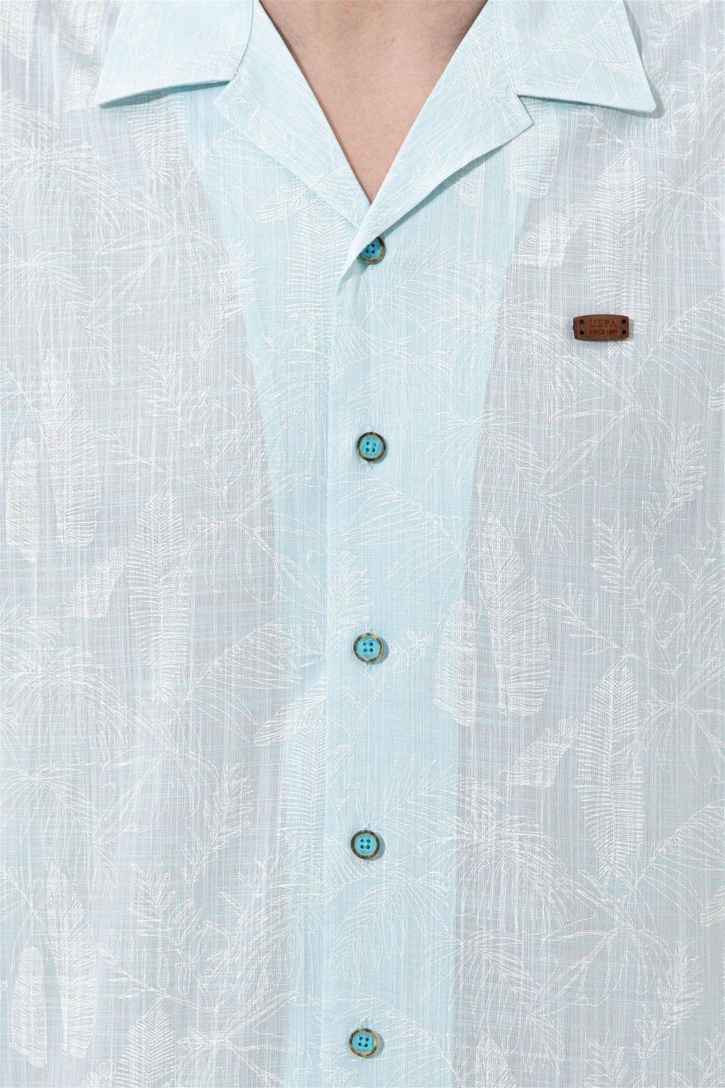 Мужская бирюзовая рубашка с коротким рукавом - U.s. polo assn фото 12