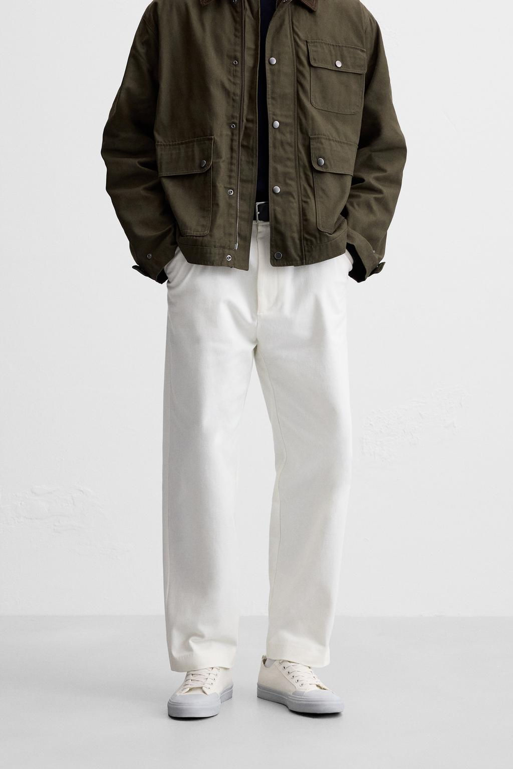 TEXTURED REGULAR FIT TROUSERS - Zara фото 2
