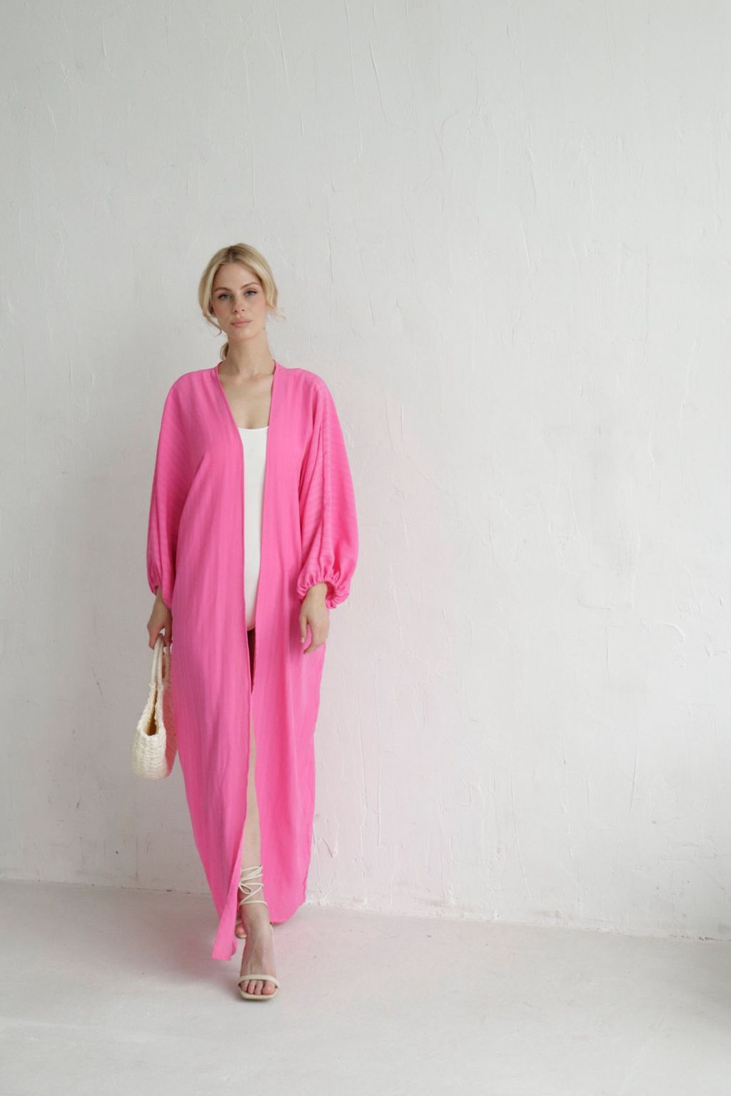 9571 Кимоно длинное розовое - Martichelli фото 8