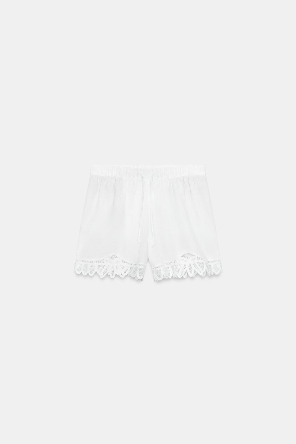 SHORTS BORDADOS CON LINO ZW COLLECTION / Blanco roto - Zara фото 6