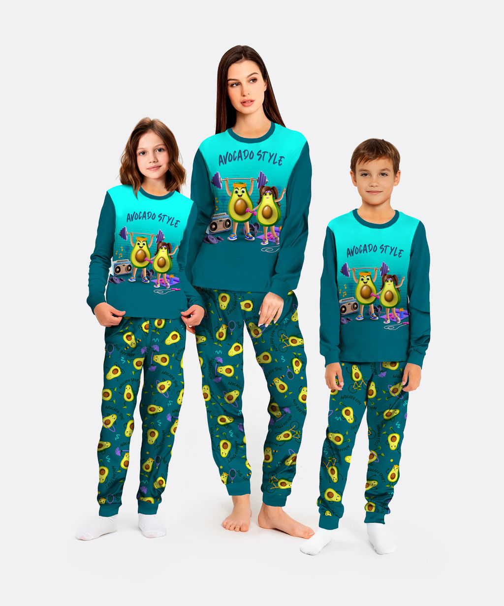 Пижама "Авокадо",изумрудный