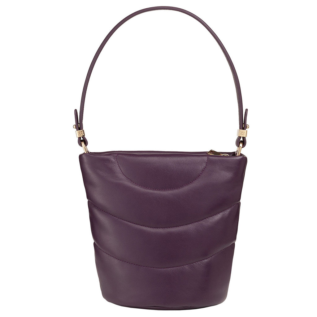 Итальянская женская кожаная сумка DuDu серии Barbara S | темно-фиолетовый